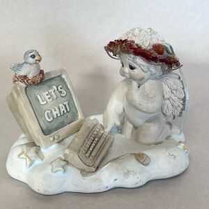 Dreamsicles figurine Let’s Chat Cherub Angel Baby Computer Keyboard Heaven Cloud